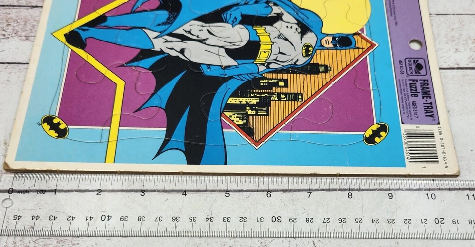 Lote de rompecabezas bandeja marco dorado (3) The Rocketeer, Batman y Spiderman Foto 3 de 4