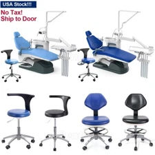 Unidad de sillon dental DC Motor cuero duro/taburete silla de médico móvil FDA