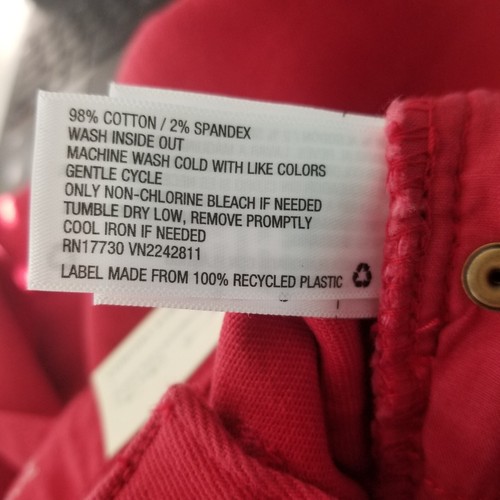 Women's High-Rise Straight Leg Jeans - Universal Threads Red Size 0 - Picture 6 of 10