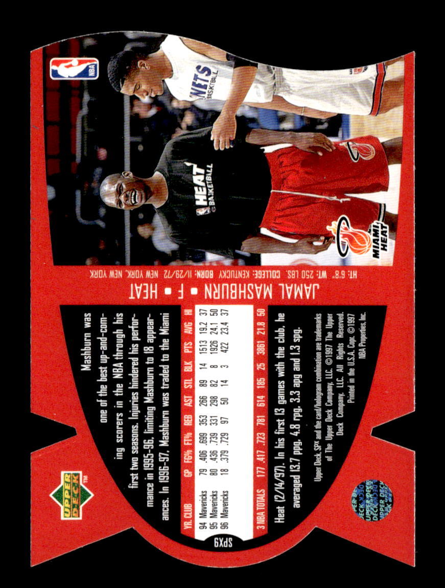 1997 Upper Deck SPX #SPX9 Jamal Mashburn Miami Heat NBA Basketball