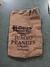 Vintage Kings Freshly Roasted Jumbo Peanut Small Burlap Bag