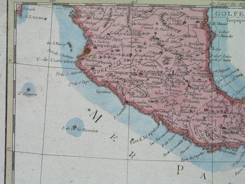 1780 RARE ORIGINAL MAP MEXICO YUCATAN NICARAGUA GUATEMALA EL SALVADOR HONDURAS - Picture 3 of 8
