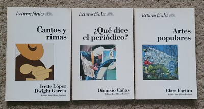 Lot of 3 - LECTURAS FACILES - en Espanol - Cantos y rimas, Artes populares, etc