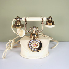 60S French Style Rotary Telephone Duchess Princess 4 prong SN 5023 Made in Japan