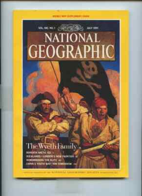 National Geographic Magazine July 1991 Vol 180 No 1 Wyeth Family Pirate Dockland
