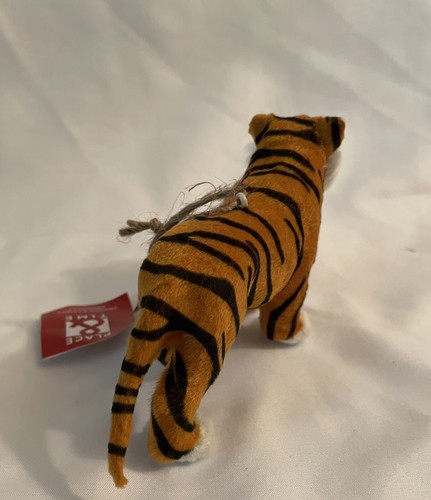 Christmas Team Mascot Tiger Ornament Velvet Stripes 4”x 6" - Picture 4 of 4