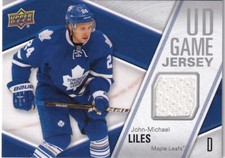 🏒 11-12 UPPER DECK UD GAME JERSEY JOHN-MICHAEL LILES #GJ-JL TORONTO MAPLE LEAFS