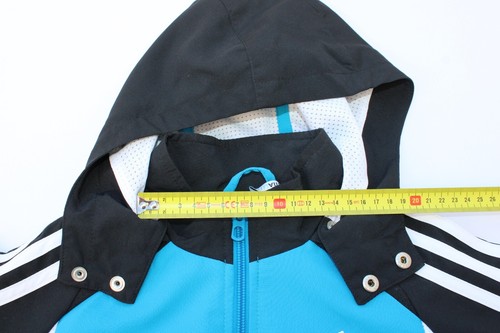 Adidas Kids Unisex Tracksuit Size 5 Blue Black White Hoodie & Pants VGC - Picture 22 of 24