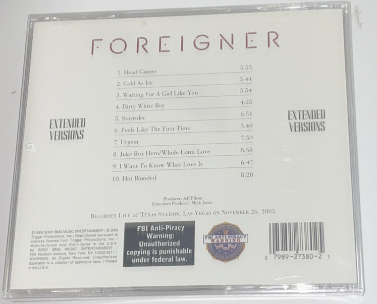 【中古】 Foreigner フォーリナー / Extended Versions Foreigner ~CD ~~Rock Extended Versions~~ | eBay