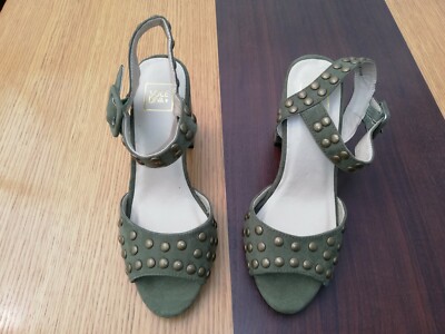 green block heel sandals uk