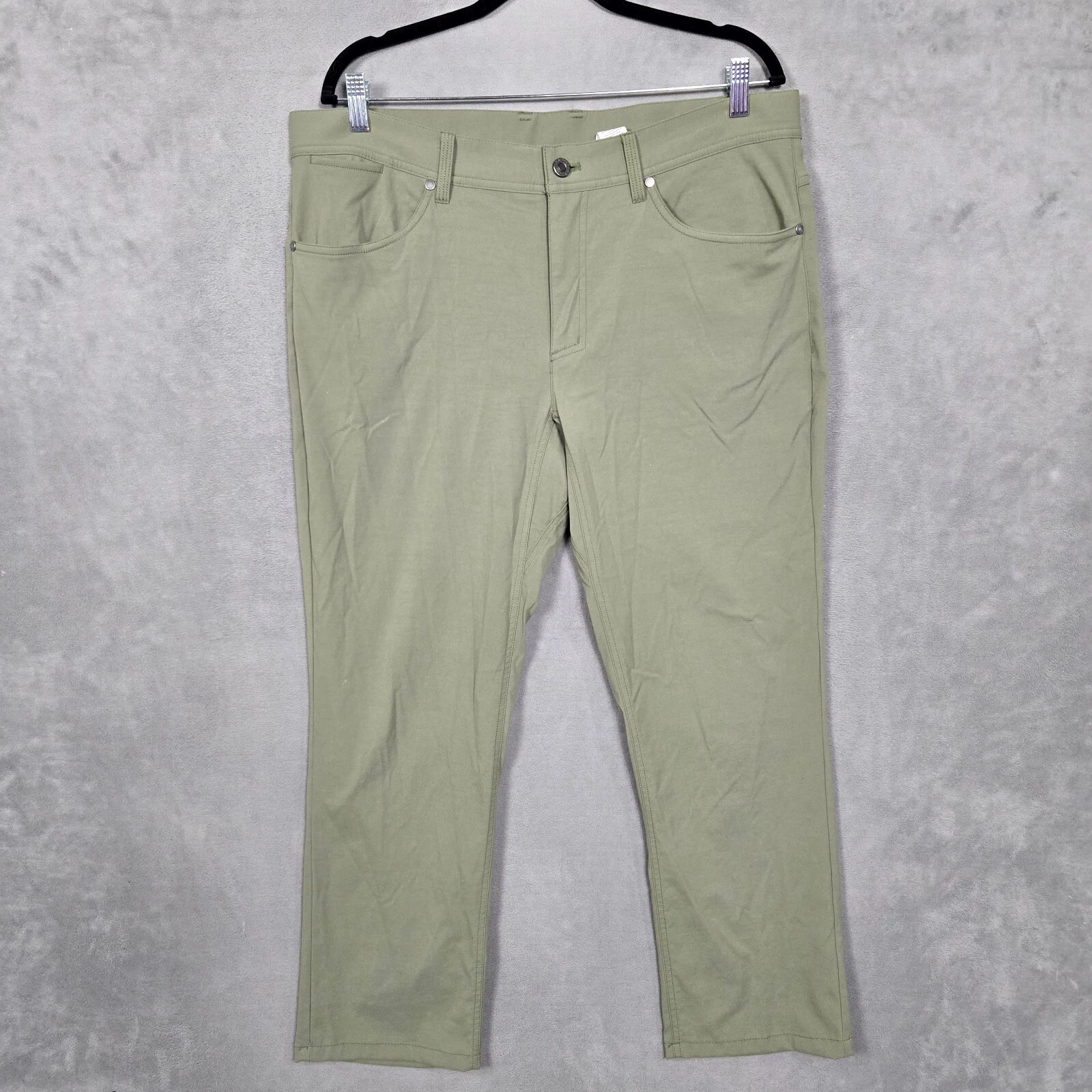 LL Bean Venture Pants Men's 36x30 (37x28) Green Stretch Performance Hiking