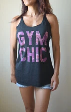 Women's Black Gym Chic Tank top, Gym Chic Black Work Out Tank Top