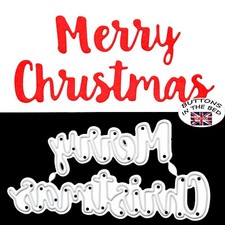 'Merry Christmas' Metal Cutting Dies, Sentiments, Card Making, Paper Crafts, F4