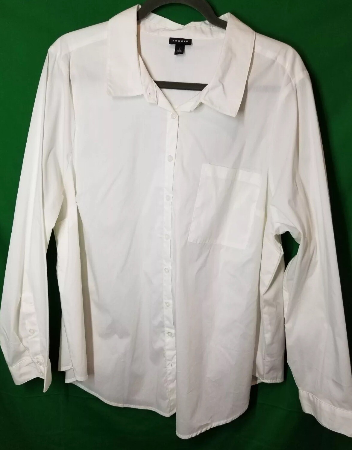 Torrid  Basic White Long Sleeve Button Business W… - image 1