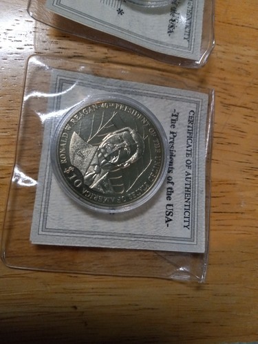 MONEDA AMERICANA COMO NUEVA $10: cobre níquel ""Ronald W. Reagan. Lote de 2 - Imagen 3 de 3