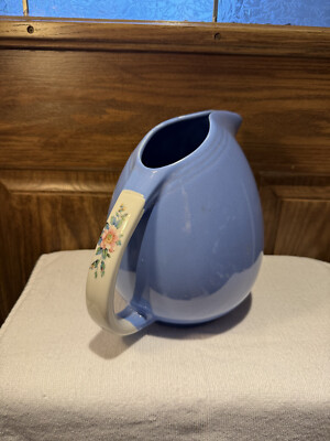 Vintage Hall's Kitchenware Large Ice Lip Pitcher, Rose Parade, 10 cup