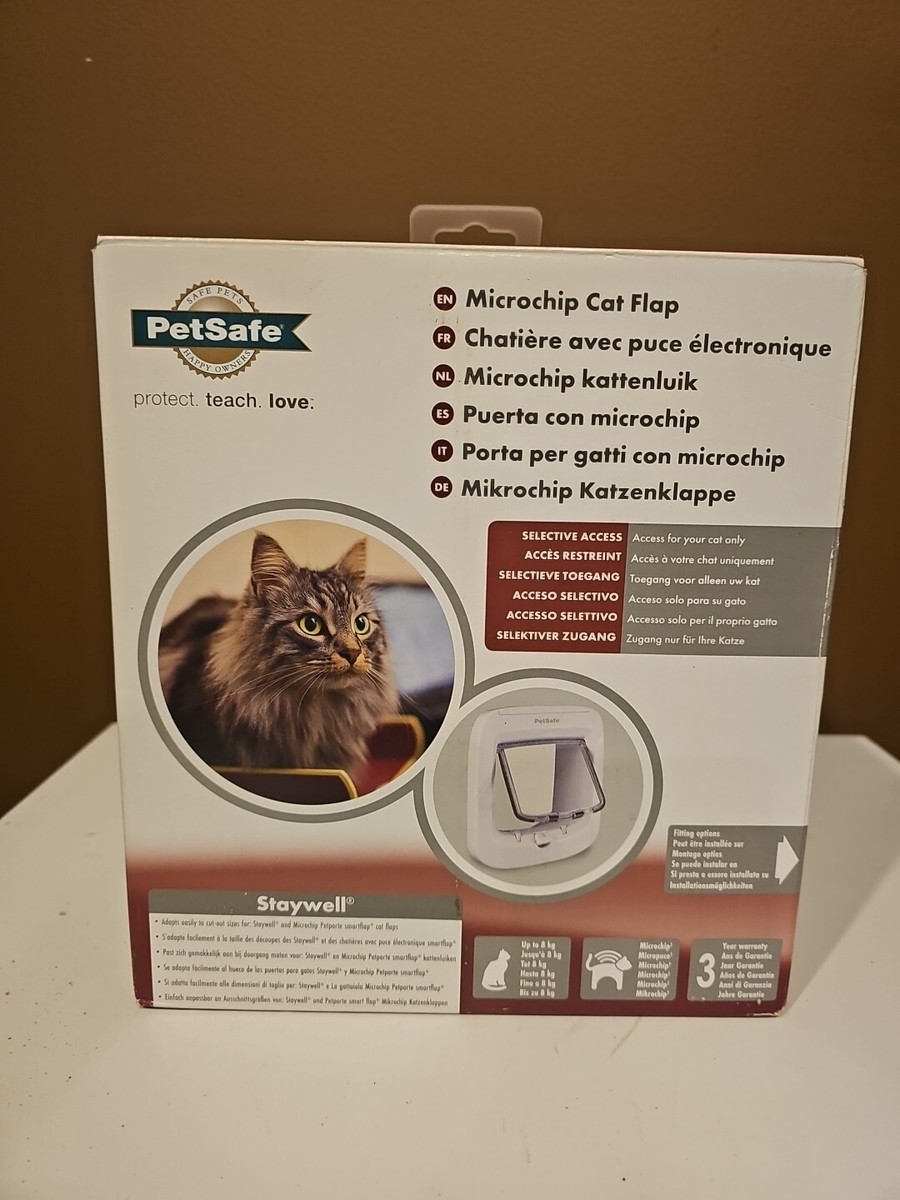 PetSafe PPA19-16145 Microchip Cat Door Flap up New In Box