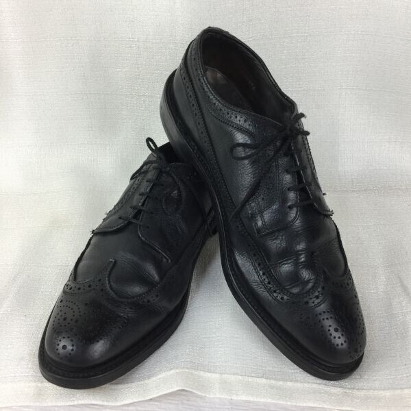 Made in USA   Vintage Sole   Business Shoes   10 E   Black   Wing Tip   Tube N
