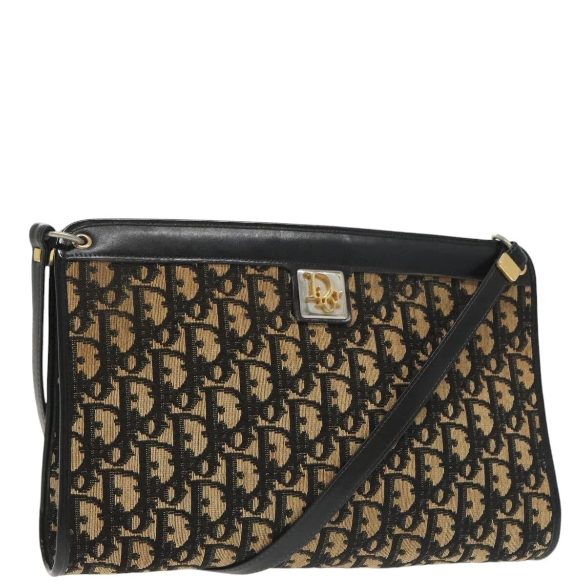 Sac bandoulière Christian Dior trotteur toile bleu marine authentique 101511