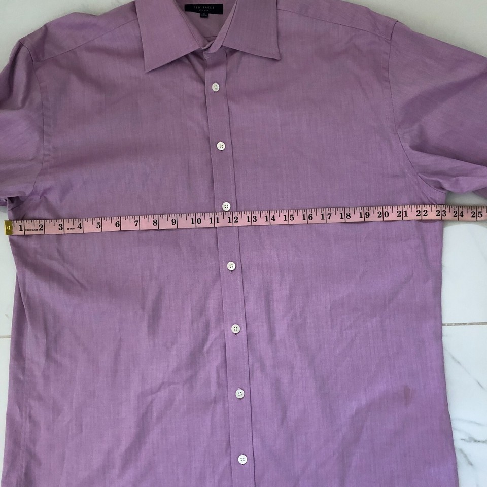 ted-baker-london-men-button-down-dress-shirt-size-17-34-35-pink-purple