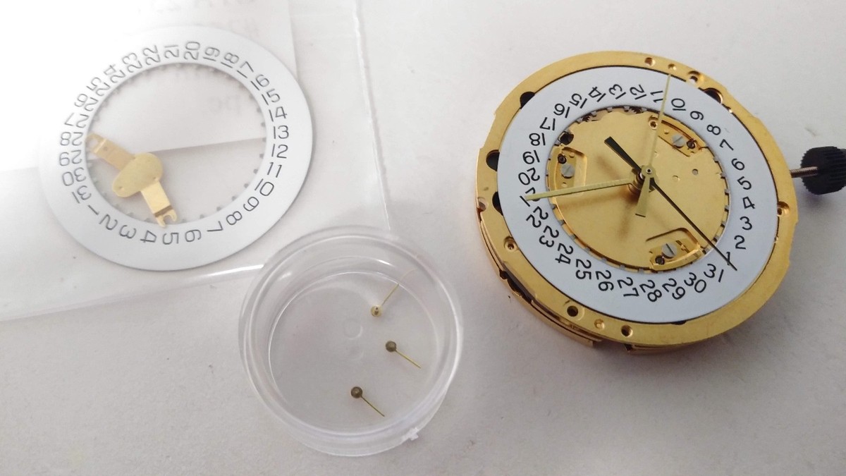 Genuine ETA 251.262, date at 3 o'clock, 27 Jewels, for watch