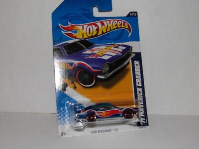 Hot Wheels 2012 Series #179 71 Maverick Grabber RT blue ERROR bad Tampo blkMC5's