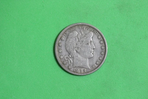 Estate Find 1908 D- Barber Half Dollar!! #K19755