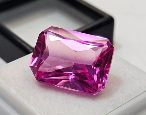 Piedra preciosa suelta de zafiro rosa corte esmeralda natural 15-16 quilates con certificación EGL - Imagen 5 de 8