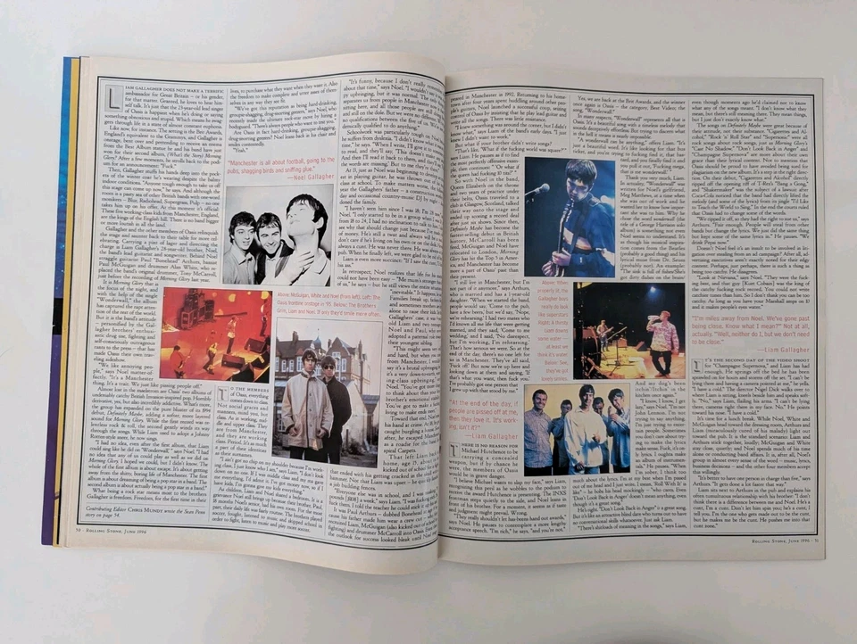 Vintage Rolling Stone Magazine - JUNE 1996 OASIS Cover. NO LABEL!! - Image 4 of 4