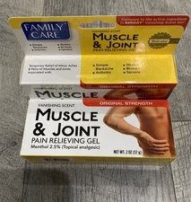 Family Care Muscle & Joint Vanishing Scent Gel - 2oz-12pk