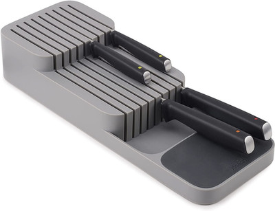 Joseph Joseph Drawerstore Knife Organizer, Holds up to 9 Knives, Kitchen Organiz