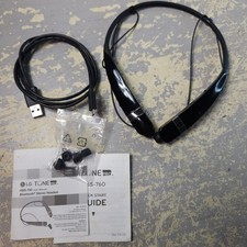 LG TONE Pro HBS-760 Bluetooth Wireless In-Ear Neckband Headset Black Guide Cable