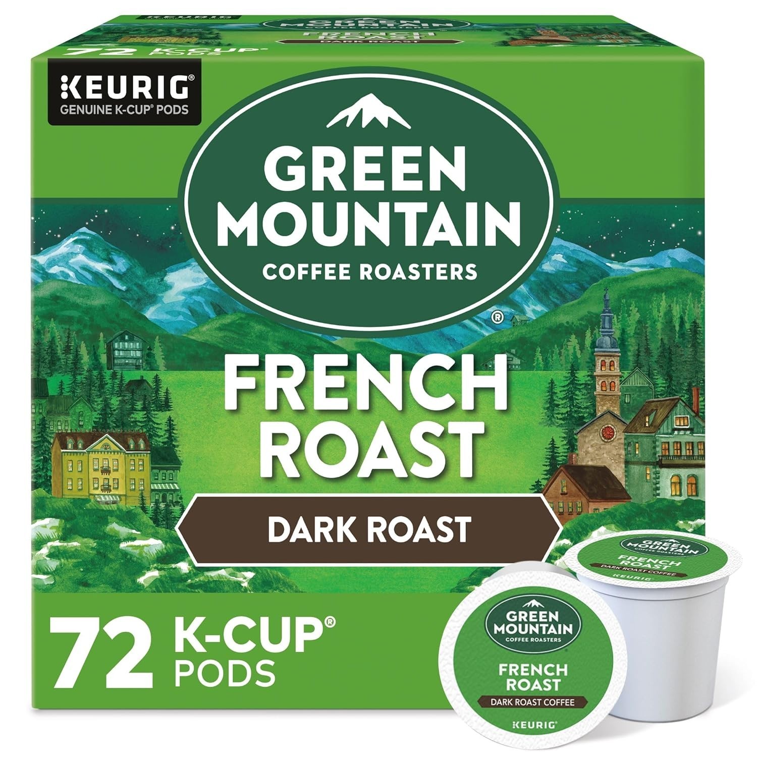 Green Mountain Coffee French Roast, Keurig K-Cup Pod, Dark Roast, 72 Count