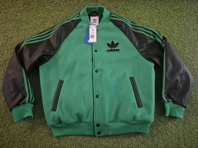 Adidas Originals Superstar Green Trefoil Varsity Jacket Men's Medium NWT 
