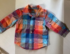 Baby Gap Boys size 18-24 months fall plaid button down shirt. Excellent condit