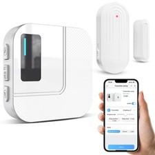 Sanjie WiFi Door Sensor Open Chime When Entering for Business/Home/Store/Office