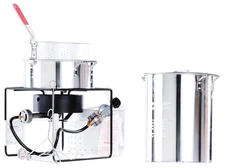 King Kooker Turkey Fryer Outdoor Deep Frying & Boiling Package Silver Extra L...