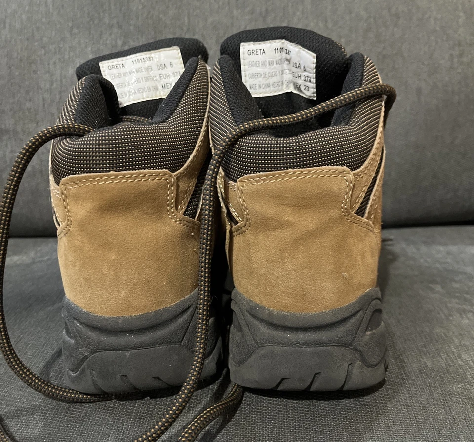 Botas impermeables de cuero para senderismo Ozark Trail Greta marrón para mujer talla 6 Foto 4 de 4