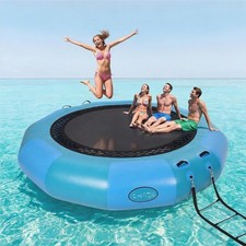 Large Inflatable Water Trampoline Bouncer 10x10ft for Adults and Kids Floating