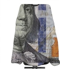100 Dollar Bill Haircut Apron Professional Salon Cape Polyester Baber Cape Wi...