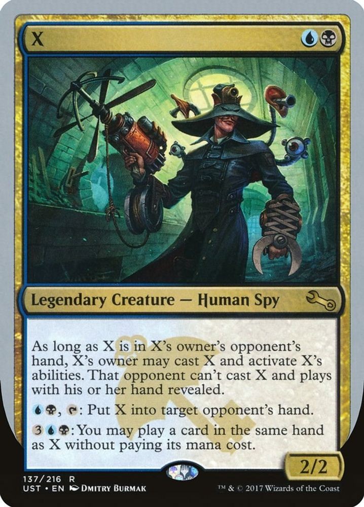 2017 Magic: The Gathering: Unstable - X (#137, R, Near Mint)