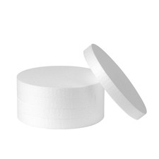 5 PCS 8x1 Inch Thick White Foam Circles Polystyrene Round Disc DIY Crafts