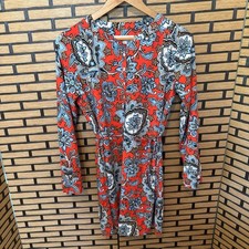 Loft  Red Floral Dress Size XS