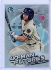 2021 Bowman Chrome Garrett Mitchell 40-Man Futures #FMF-8 Milwaukee Brewers