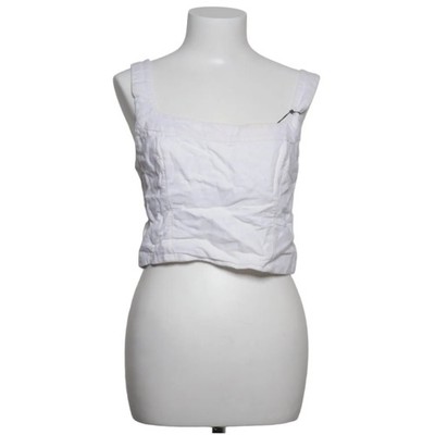 Abercrombie & Fitch, Crop Top, Größe: L, Weiß, Leinen/Viskose, Einfarbig #iyT
