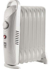 Pifco Mini oil filled radiator - portable - 7 fins - 800W adjustable thermostat