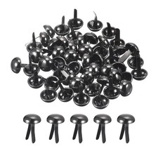 200Pcs Bag Feet Stud Spike, 12mm Round Purse Nailheads Spike, Black