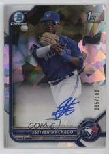 2022 Bowman Chrome Prospect Atomic Refractor /100 Estiven Machado Auto 1kc2