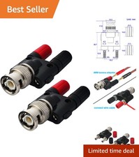 Versatile BNC Male to Dual Banana Adapter - Perfect for Electronics & HF Radio