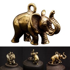 Statuina elefante in ottone massiccio piccola statua casa ornamento statuine ani